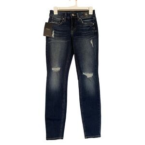 Silver Suki Skinny Jeans Curvy Fit Mid Rise W26 L29